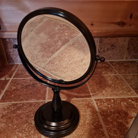 Other - Make Up Mirror Double Sided Standing Magnifying Oil Rubbed Bronze Finish EUC